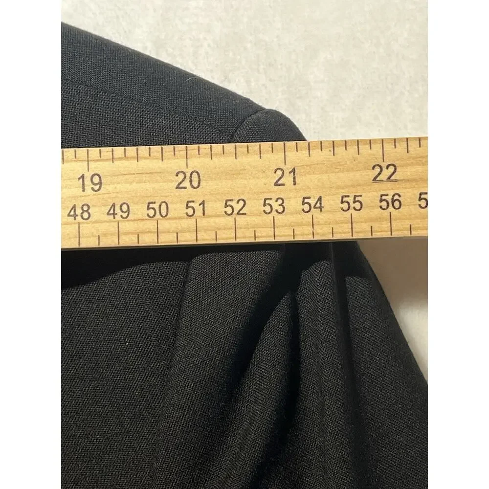 Joseph Abboud Mens 44L 36x29 Black Tuxedo Double Breasted Virgin Wool